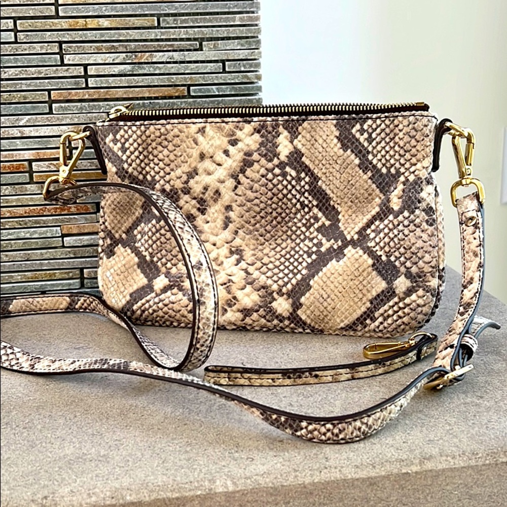 Nine West Python Crossbody/Wristlet Bag - image 1